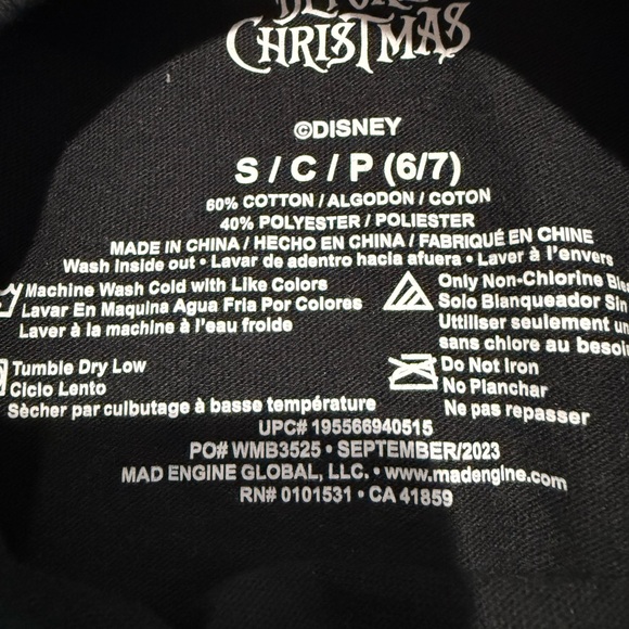 Disney Nightmare Before Christmas Kids Tee Size 6 - Picture 3 of 4